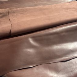 Rustic Brown Lambskin Sheepskins Leather for Upholstery Chairs Tables 