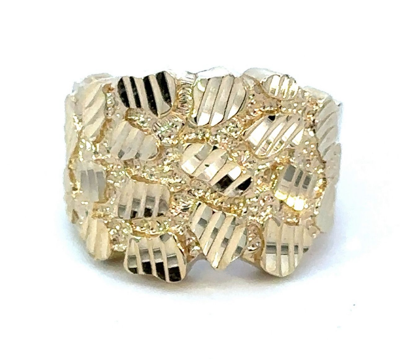 Men’s 10k Yellow Gold Nugget Ring GP3113433