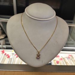 14k Gold Necklace With Tdybar Pendant 4.5 Grams 18 Long Layaway Available 10%dwon If You Interested Ask Maribel Thank You 