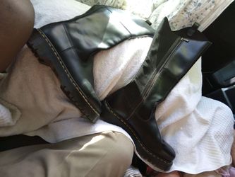 brand new dr martens black ZIP up knee high $120 OBO...