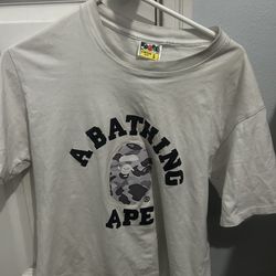 White/grey bape shirt