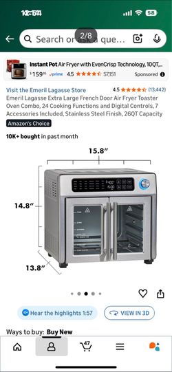 Emeril Lagasse Extra large air fryer and toaster oven