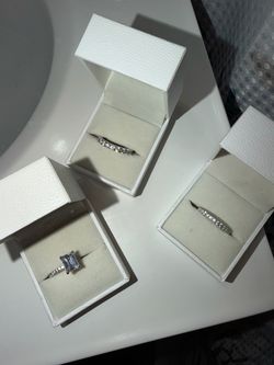 Cubic Zirconia Engagement Ring Women 925 Sterling Silver