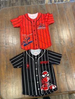 Spider-Man Kids Baseball Jersey Set of 2 Size 5