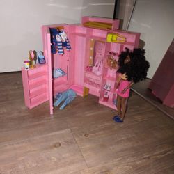Whole Set Barbie House With Accessories With A Barbie Doll And Clothes For The Barbie Doll