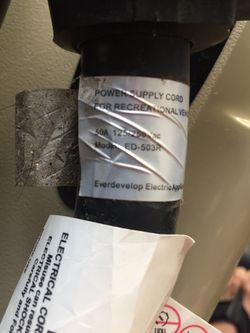 electrical power supply cord for recreational vehicles