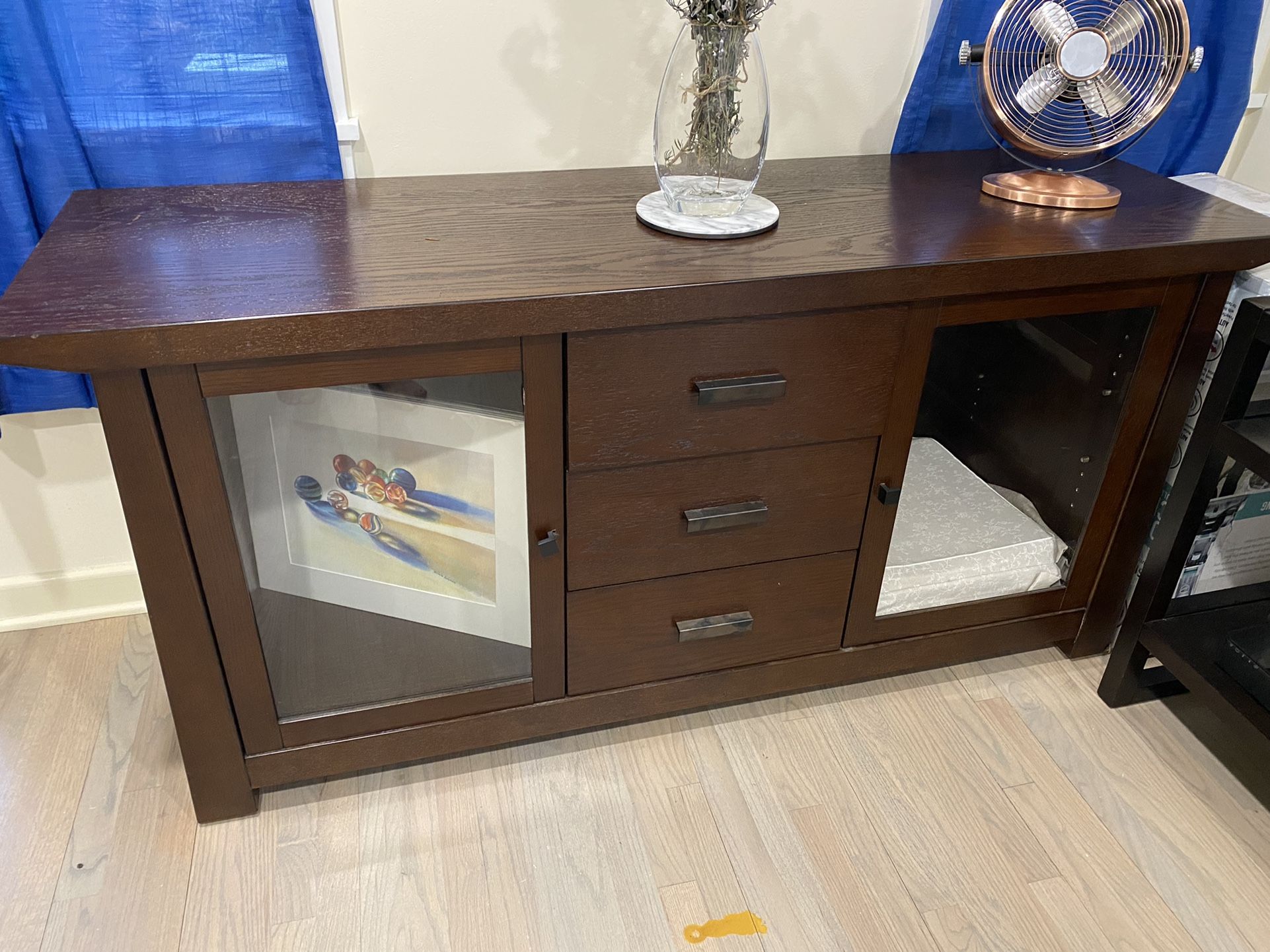 Solid Wood Credenza - 66L X 20W X 31H