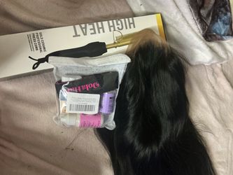 Black Lace Front Wig with Accessories Bundle