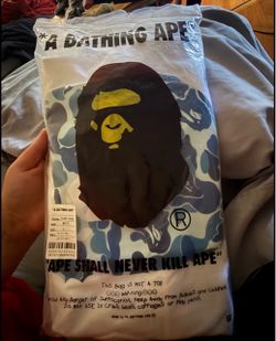 A bathing ape (bape) blue camo tshirt