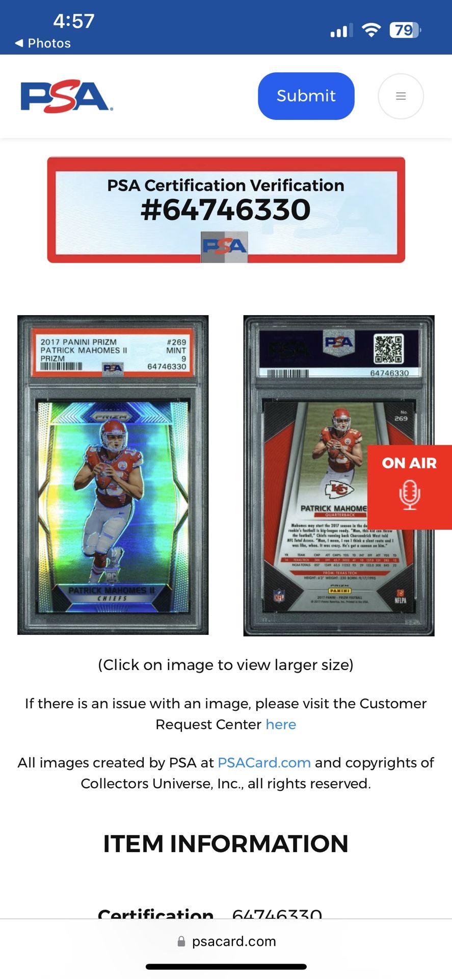 patrick mahomes graded rookie card Amazon.com: Graded Psa 10 Patrick 