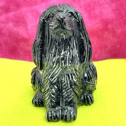 Black Stone Cocker Spaniel Figurine 