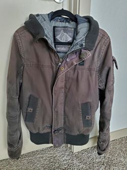 Winter Jacket Coat Parka Sweater Rustic Brown Men Medium Small