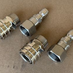 Pressure Washer Swivel Adapter, Stainless Steel M22 14mm to 3/8" Quick Connect, Stainless Quick Disconnect for Pressure Washer Hose, 5000 PSI, 4 Pa