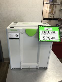 10030 Like New Festool Cordless Electric Plunge Saw W/Hard Case, Dust Bag, 2x Batts, Charger, Manuals, & FS1900/2 Guide Rail 11403