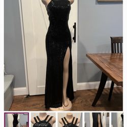 Black Sequin Dress