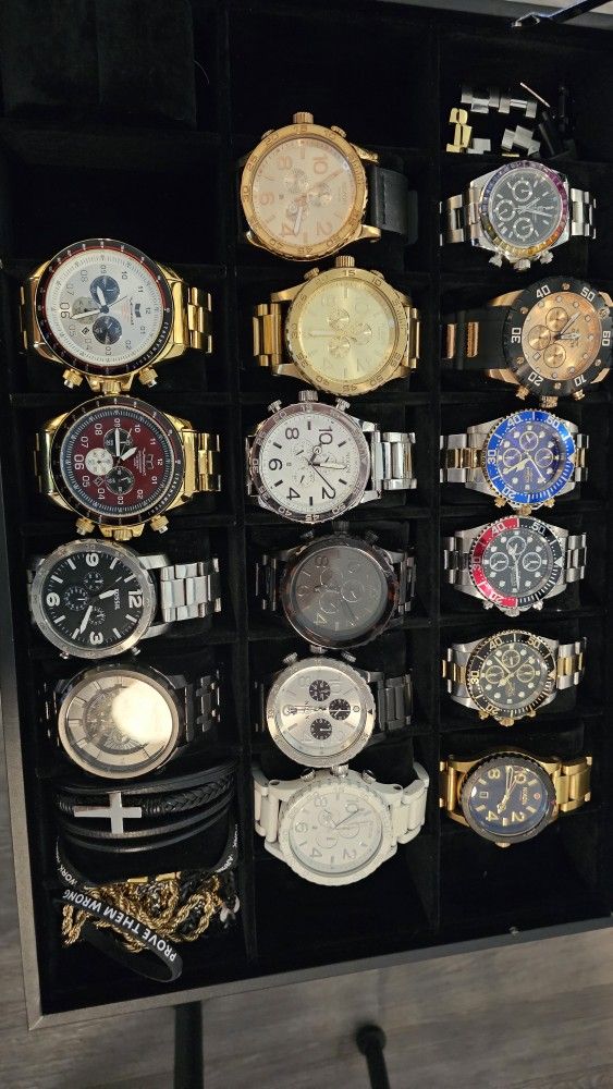 Nixon/Fossil/Vestal/Diesel/Invicta Watch Collection.