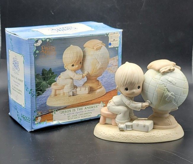 Precious Moments E1381R "Jesus is the Answer" St. Jude Children's Porcelain