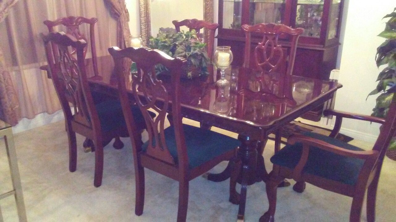 Formal Cherry Wood Dining Set