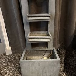 3-Tier Modern Waterfall Fountain — Pump Included