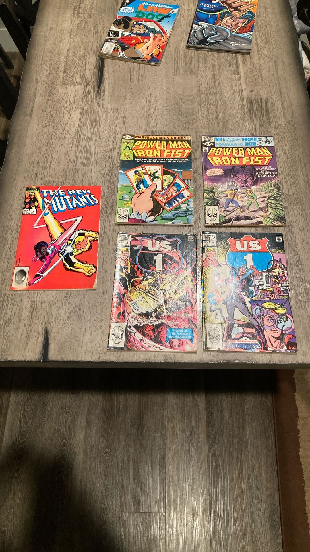 Group of five Marvel comics from the 80s