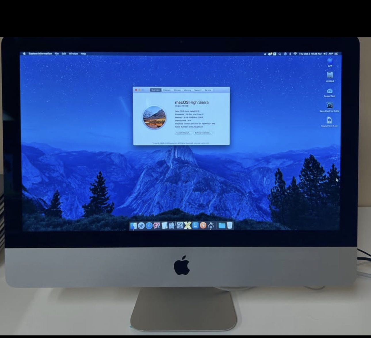 21-inch APPLE iMac 2013 L 2.9GHZ i5 8GB 1TB INVIDIA Geforce GT 750M