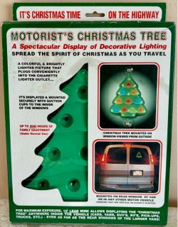 Vintage Motorist’s Lighted Car Christmas Tree - New In Box (Old Stock)🎄Read Full Description Below