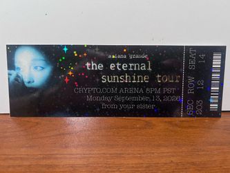 Custom Ariana Grande Ticket