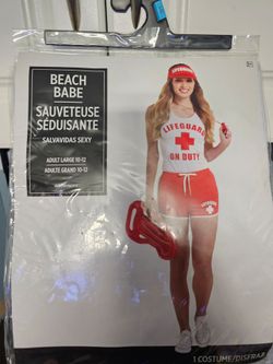 Beach Babe Lifeguard  Costume Adult Large
