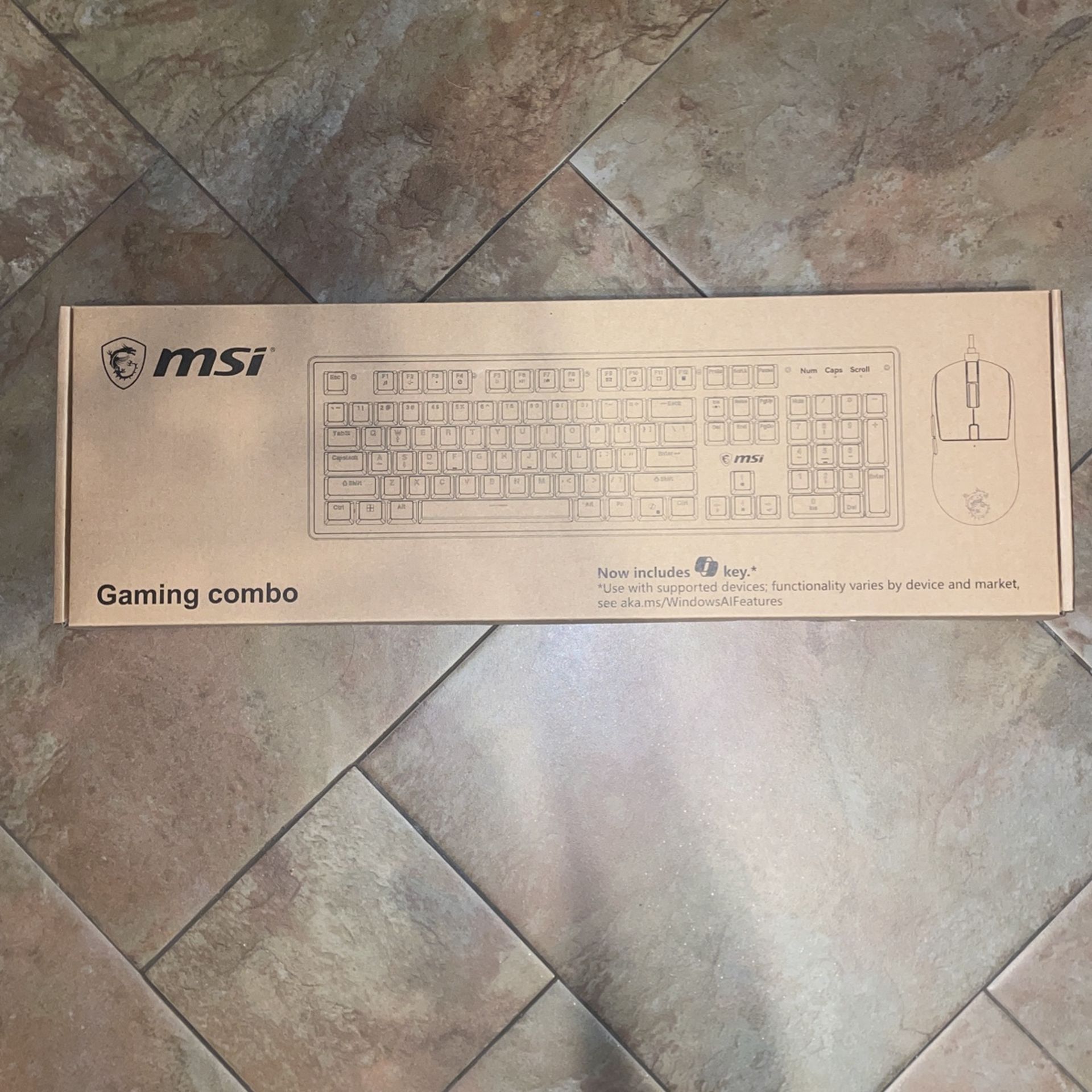 MSI Black LED Keyboard and Black LED Mouse