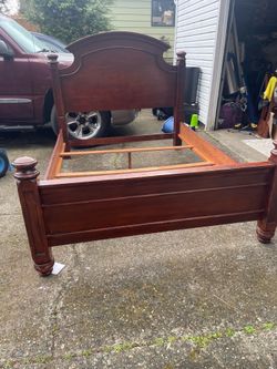 Nice wood Queen bed frame