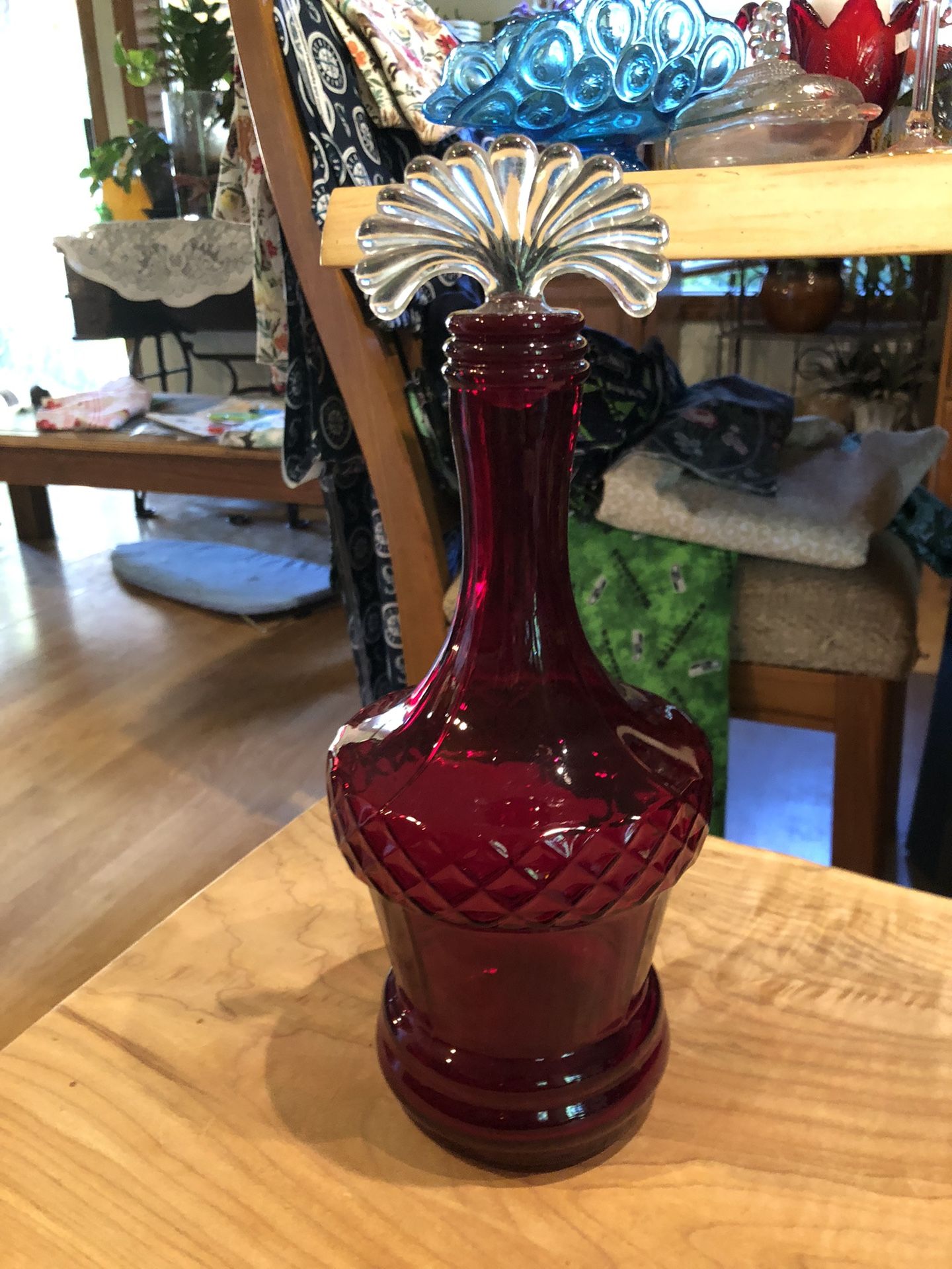 Vintage New Martinsdale Red Lady Astor Decanter