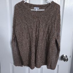 Women Brown Knitted Pullover Sweater Sonoma Soft