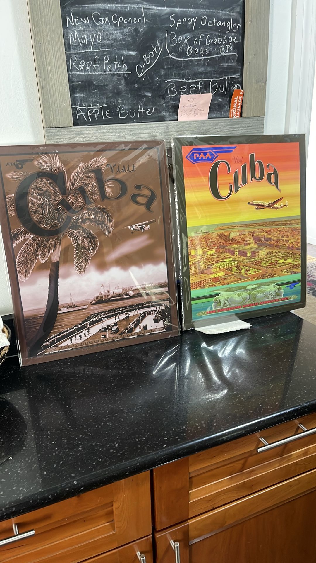 Pan Am Airlines Promotional Posters of their Service to Cuba