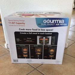 Dual Basket Air Fryer - Gourmia Brand New 