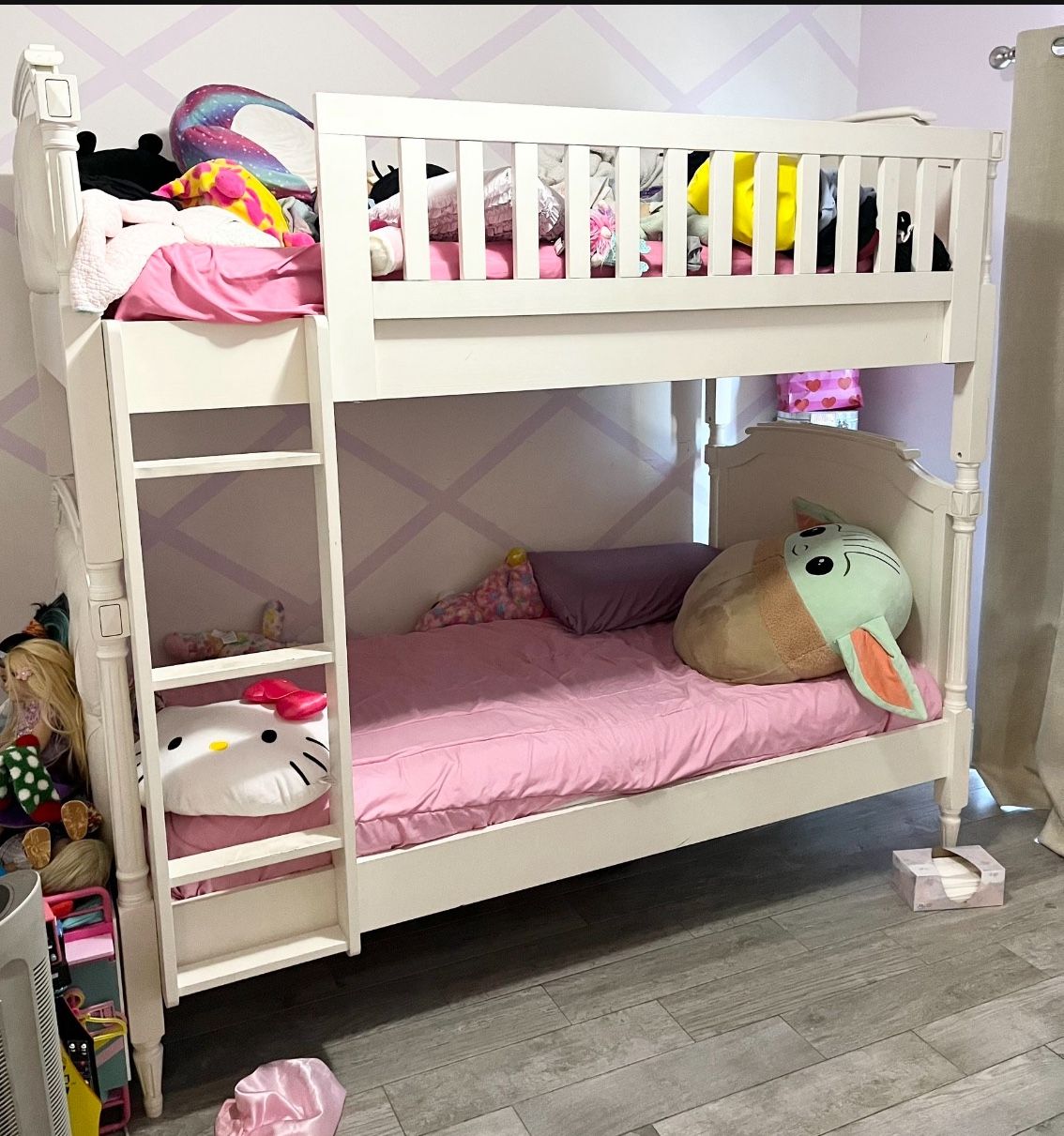 Pottery Barn “Blythe” Solid Wood Twin Bunk Bed Set 🛌