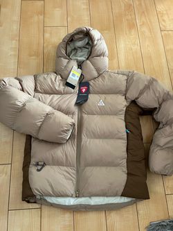 Nike ACG Mens Large Therma-FIT ADV Lunar Lake Puffer Winter Jacket Brown Small