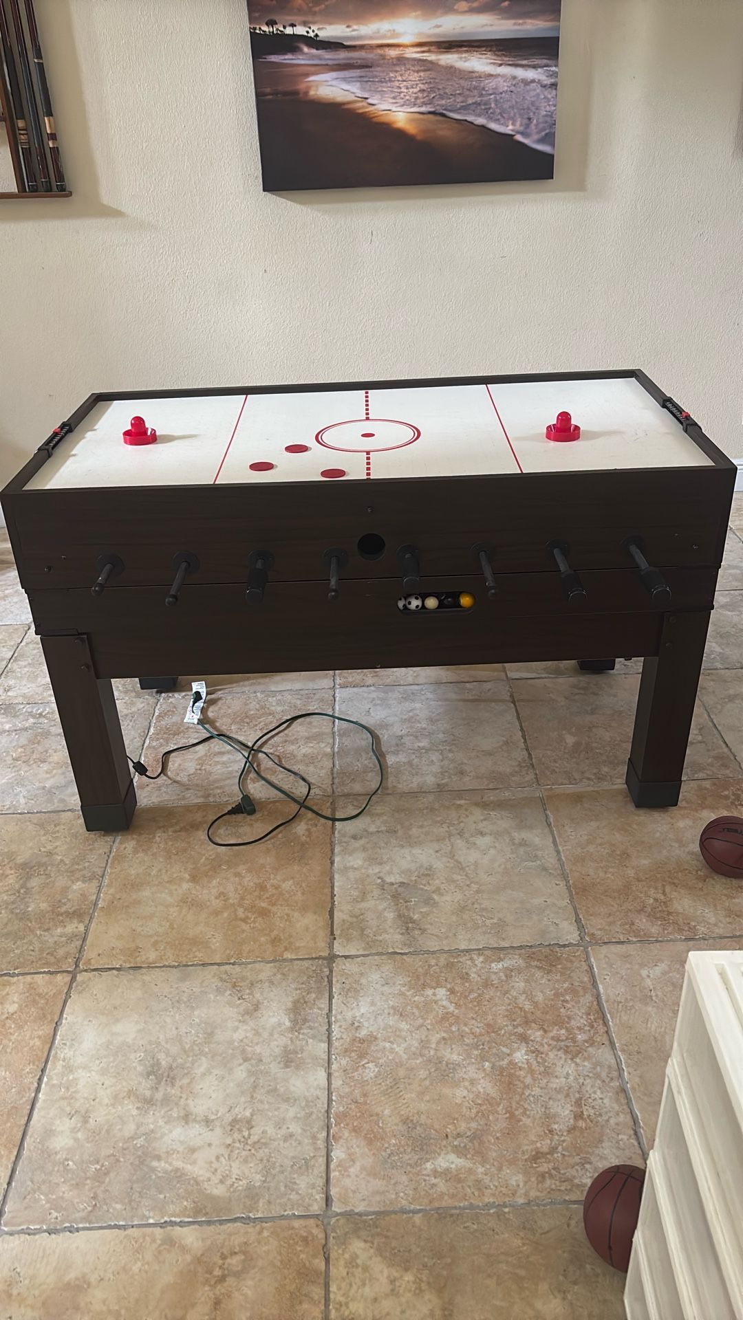 Multi game solid wood table new $1700