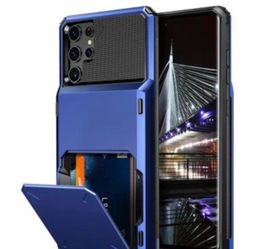 Blue Armor Phone Case with Card Holder
