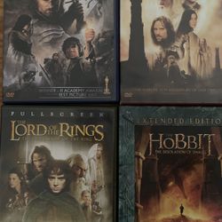 All 3 Lord Of The Rings Dvd Plus The Hobbit