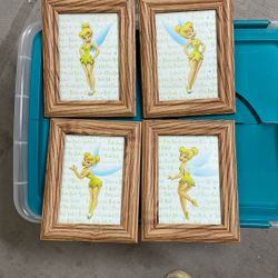 4 - 5.X 7 Framed Disney Tinkerbell Pictures 