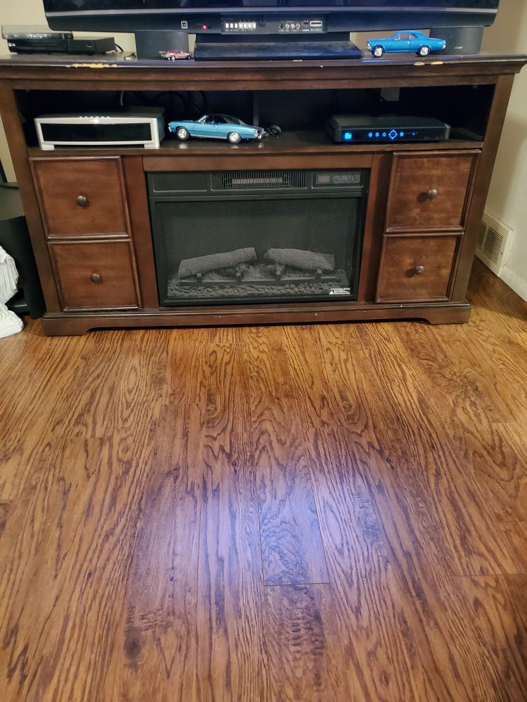 TV stand fake fire place heater