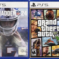 2 PlayStation 5 ps5 gsme grand theft auto 5 and madden 2024