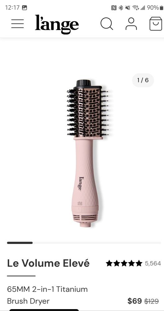Volume Eleve La Volume Brush Hair Dryer L'ange Le Volume Eleve 65MM