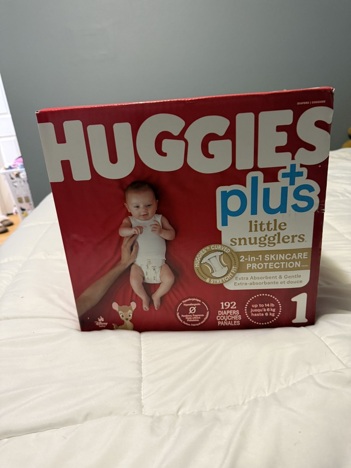 Huggies Little Snugglers Plus Diapers Size 1 - 192 Ct