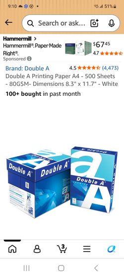 Printing paper 500 sheets