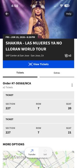 **SHAKIRA tickets **