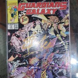 STAN LEE AND JIM VALENTINO AUTOGRAPHED(1ST ISSUE) 1990 Guardians Of The Galaxy  
