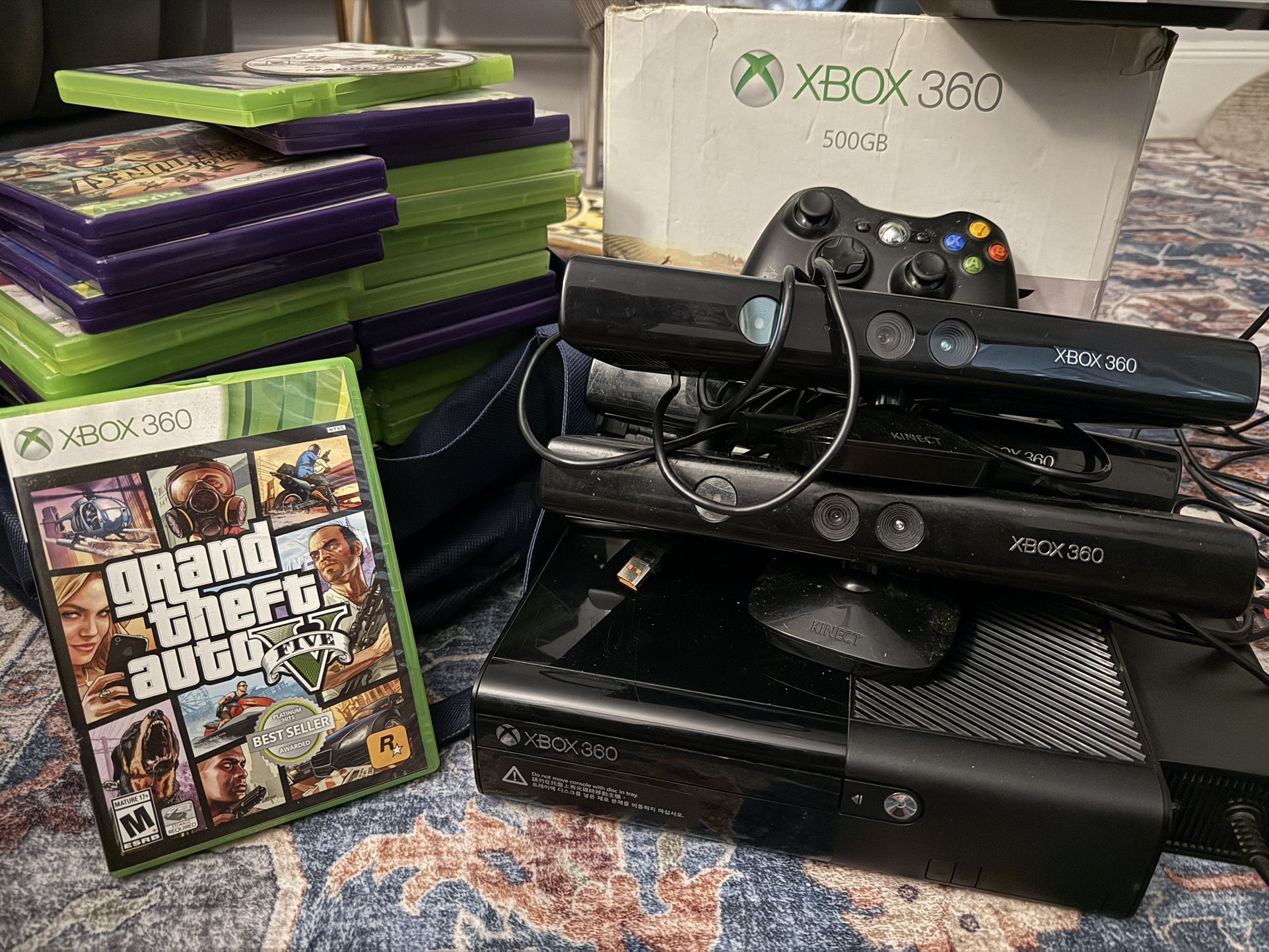 Xbox 360 With Kinect Camera.