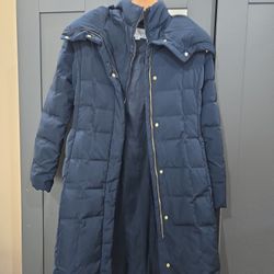 women winter coat, blue navy, size M Cole Haan