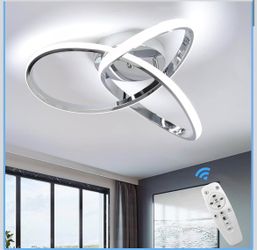 CANEOE Modern Ceiling Light Fixtures,42W Dimmable Flush Mount Led Ceiling Light with Remote Control, Creative Design Close to Ceiling Light for Bedroo